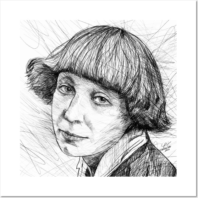 MARINA TSVETAEVA pencil portrait Wall Art by lautir